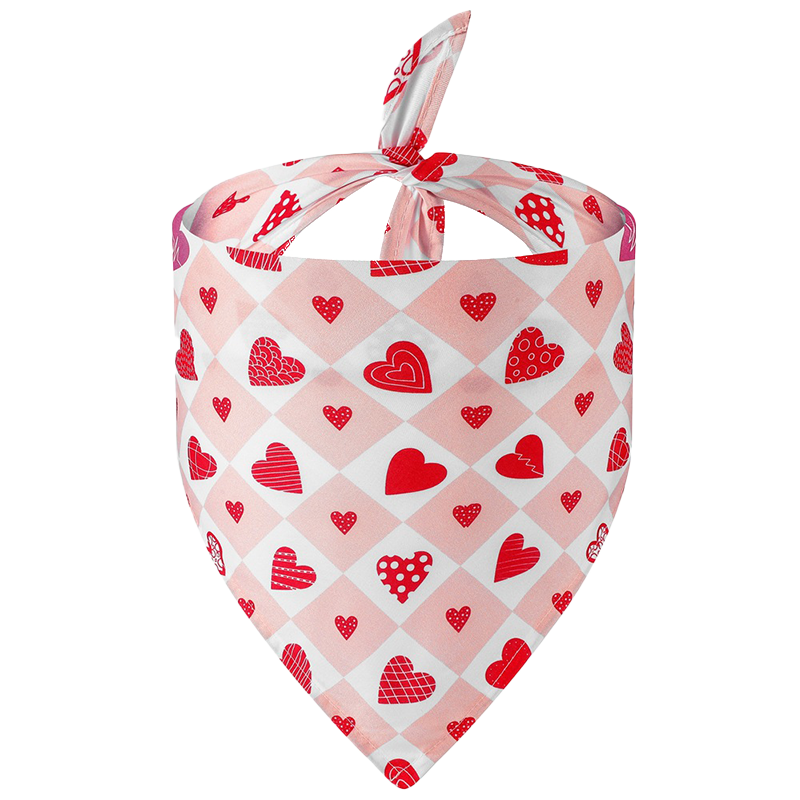 Pasja Bandana s Potiskanim Srčkom