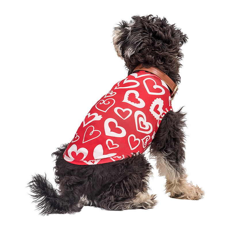 Pasji Brezrokavnik za Valentinovo Pup Outfit