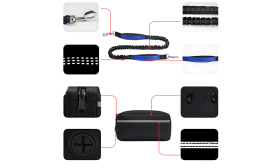 Prostoročen pasji Povodec z Nastavljivim pasom in Torbico