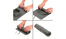 Zložljiva Pasja Potovalna Skleda - 1200 ml dvojno zložljiva podloga za hrano