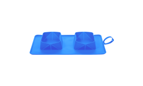 Zložljiva Pasja Potovalna Skleda - 1200 ml dvojno zložljiva podloga za hrano