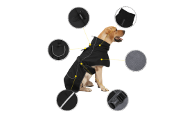 Odsevni vodoodporni plašč za pse z toplo flis podlogo